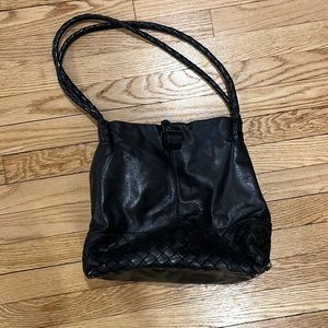Black Bottega Veneta Bucket Bag